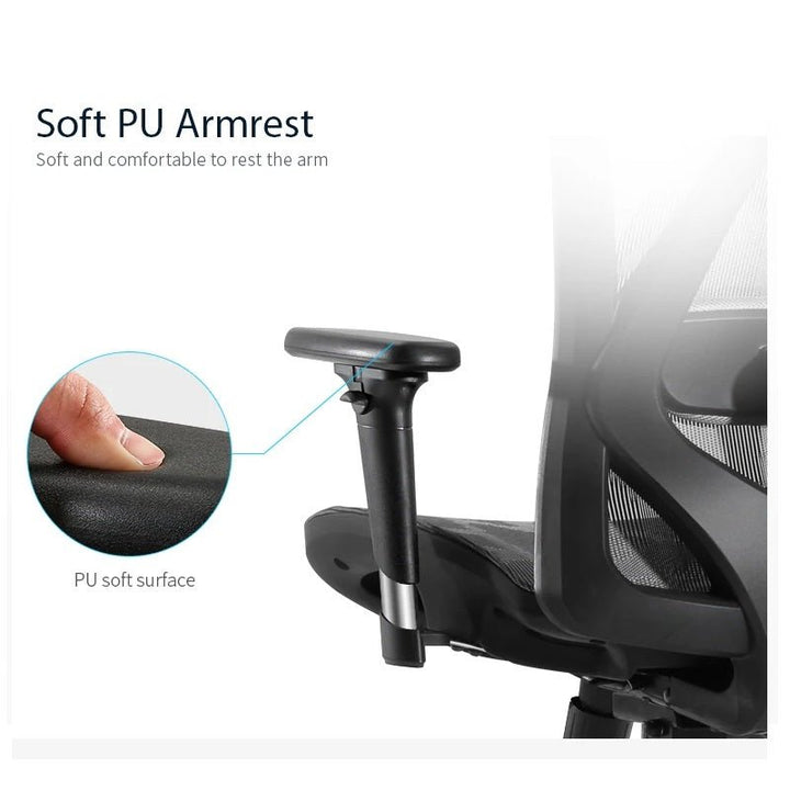 Sihoo M57 Ergonomic Office Chair, Computer Chair Desk Chair High Back Chair Breathable,3D Armrest and Lumbar Support Black with Footrest