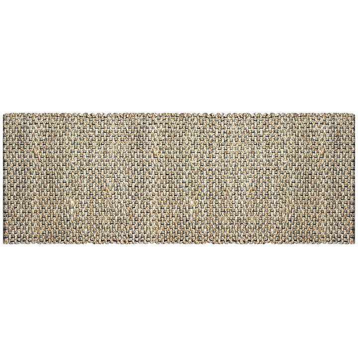 Hand Braided Jute Runner with Green Textured Weave 50 x 120 cm