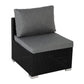 8PCS Outdoor Furniture Modular Lounge Sofa Lizard-Black