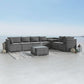 8PCS Outdoor Furniture Modular Lounge Sofa Lizard-Grey