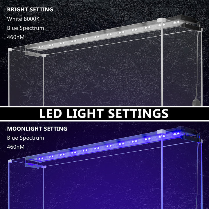 33W Aquarium Blue White LED Light for Tank 120-140cm