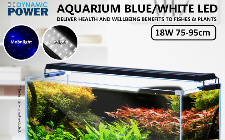 18W Aquarium Blue White LED Light for Tank 75-95cm