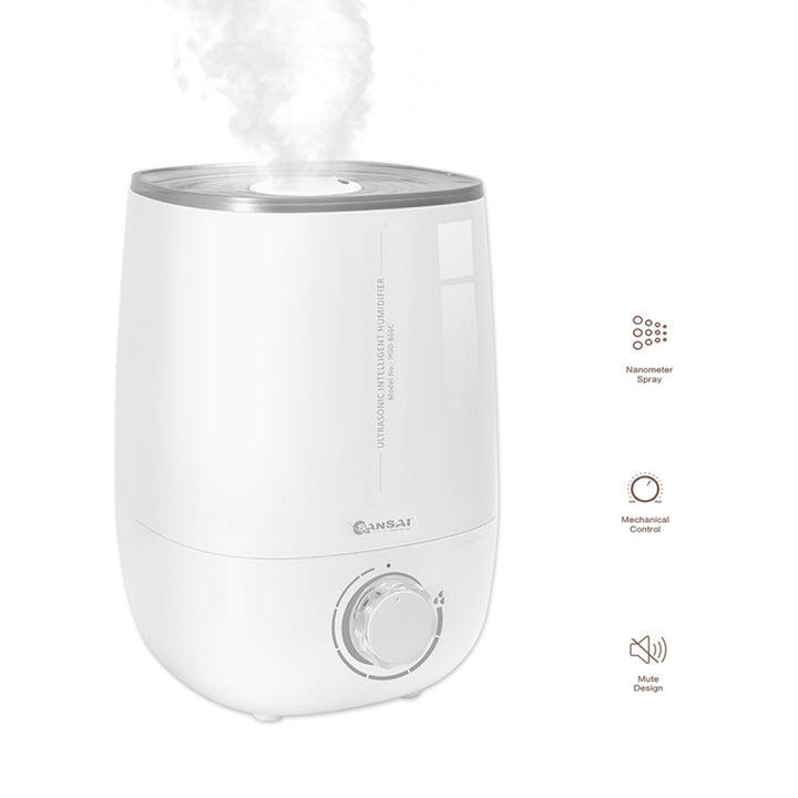 2X SANSAI Air Humidifier Ultrasonic Cool Mist 4.8L WHITE