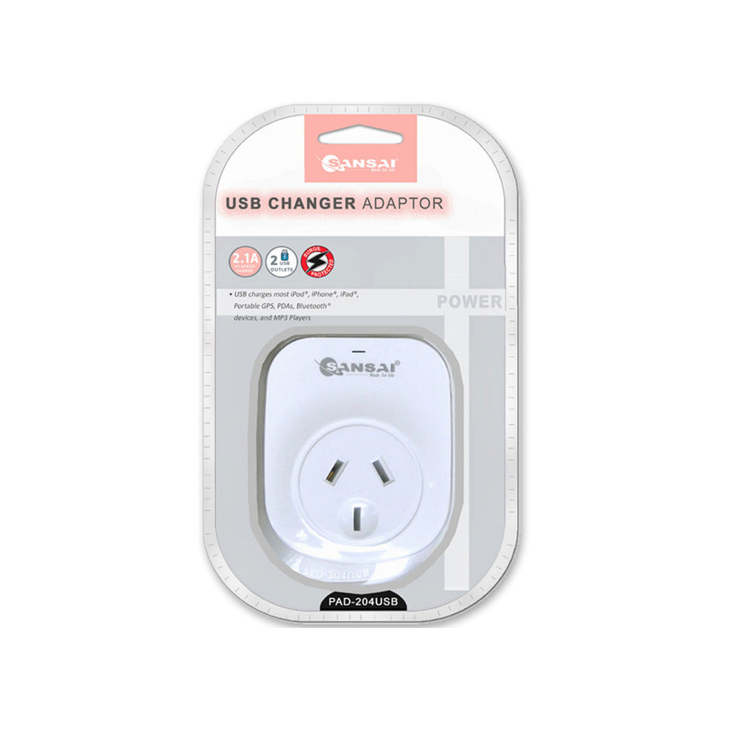 Sansai Power Adaptor 4.2A 2-Ports USB