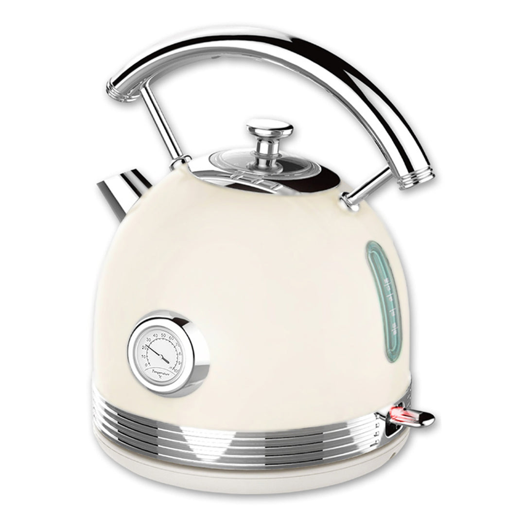 PHILEX Electric Kettle Water Boiler Stainless Steel Retro 1.7L OFF-WHITE