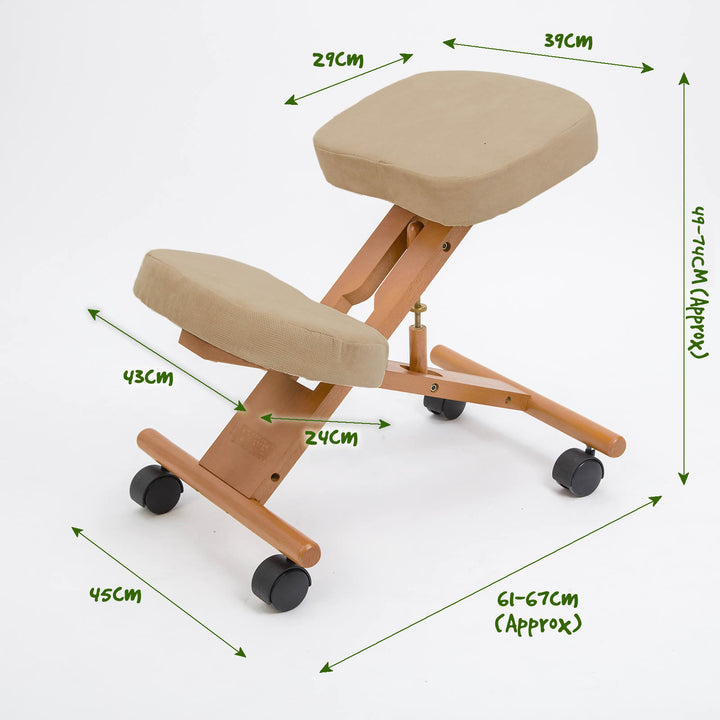 Ergonomic Adjustable Kneeling Chair BEIGE