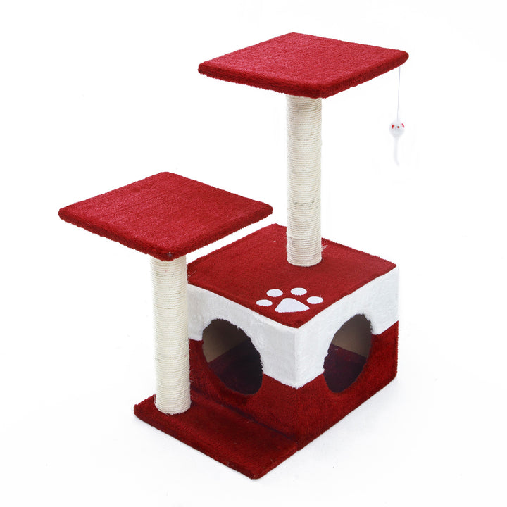 Cat Tree Multi Level Scratcher MONO 69cm RED