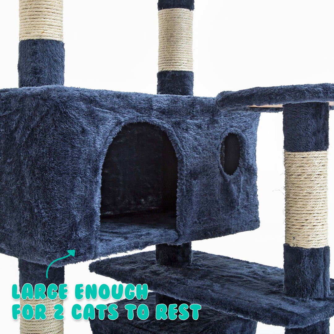 Cat Tree Multi Level Scratcher SOHO 130cm BLUE