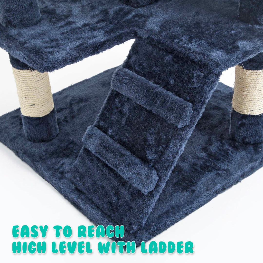 Cat Tree Multi Level Scratcher SOHO 130cm BLUE