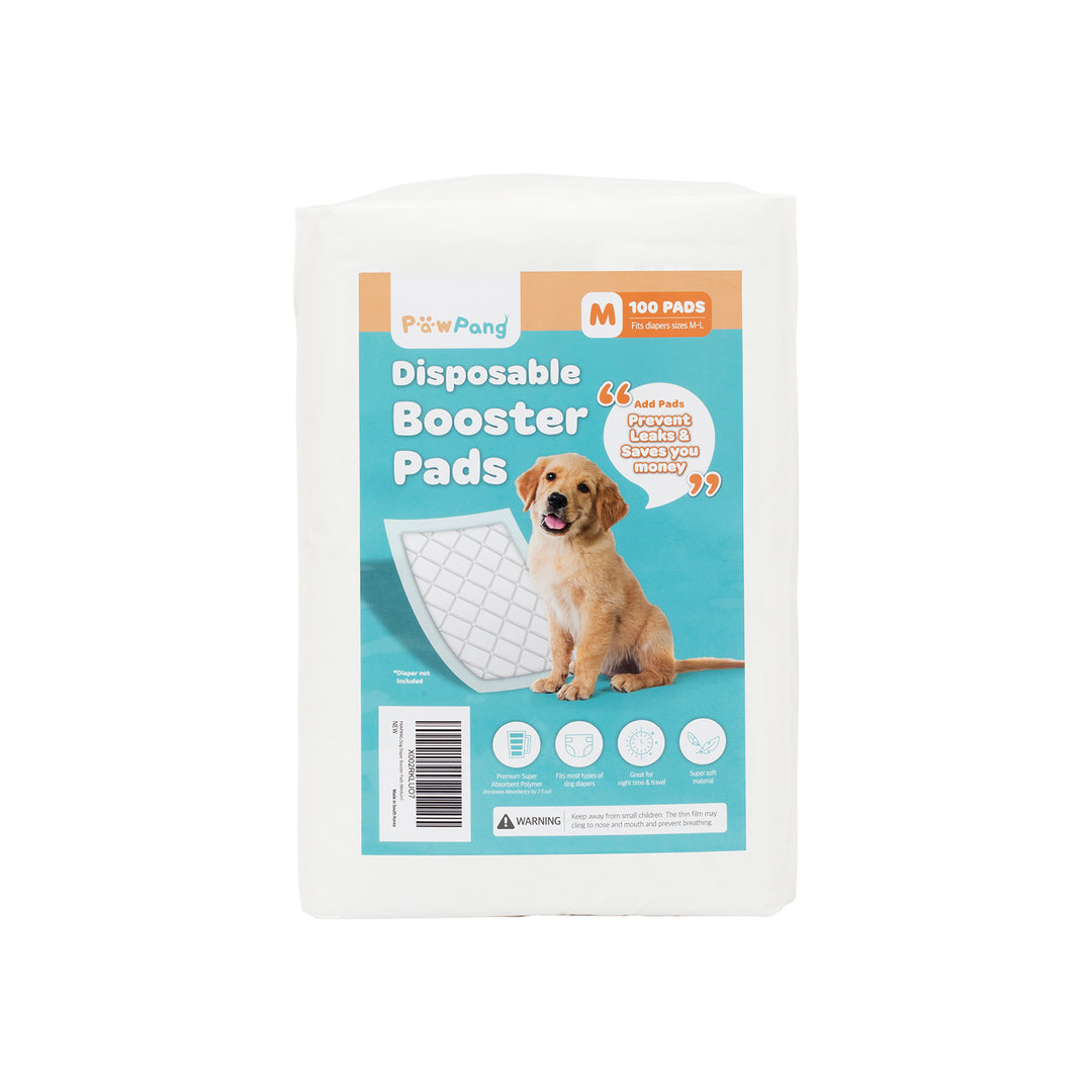 100X Pet Dog Diaper Liners Booster Pads Disposable Adhesive Travel M