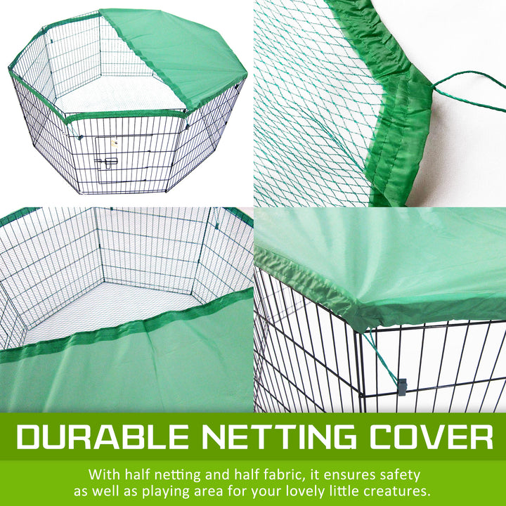 Pet Playpen Foldable Dog Cage 8 Panel 24in with Cover