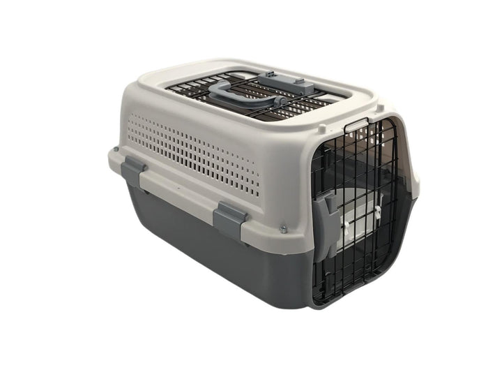 YES4PETS Small Dog Cat Rabbit Crate Pet Kitten Carrier Parrot Cage Grey