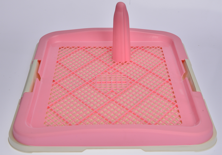 YES4PETS Medium Portable Dog Potty Training Tray Pet Puppy Toilet Trays Loo Pad Mat Pink