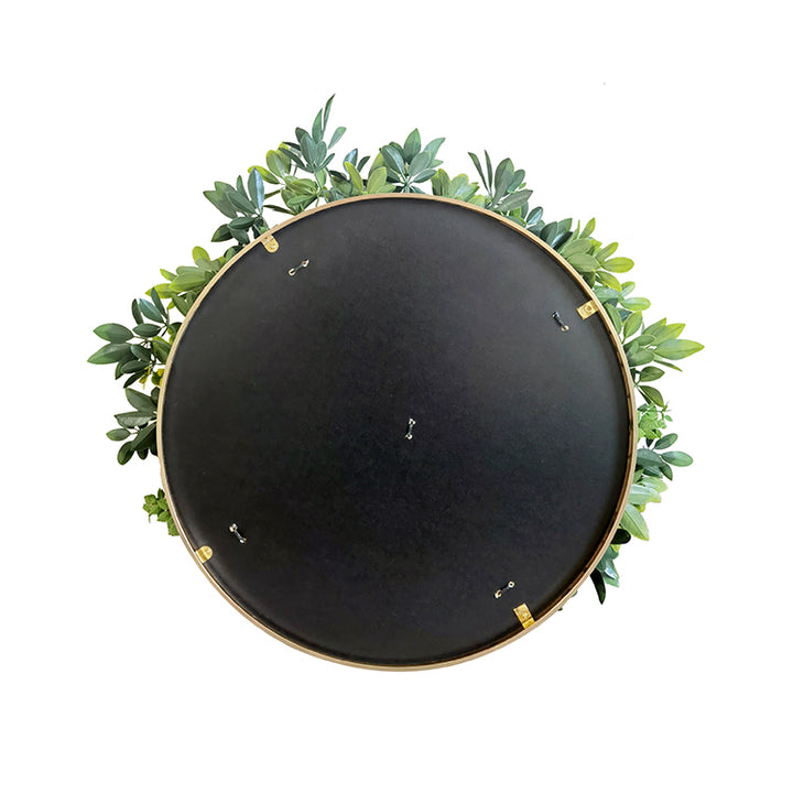 YES4HOMES Artificial Green Wall Plant Garden Panel Daffodil Smile Disc Art 50cm Grassy  UV Resistant Frame