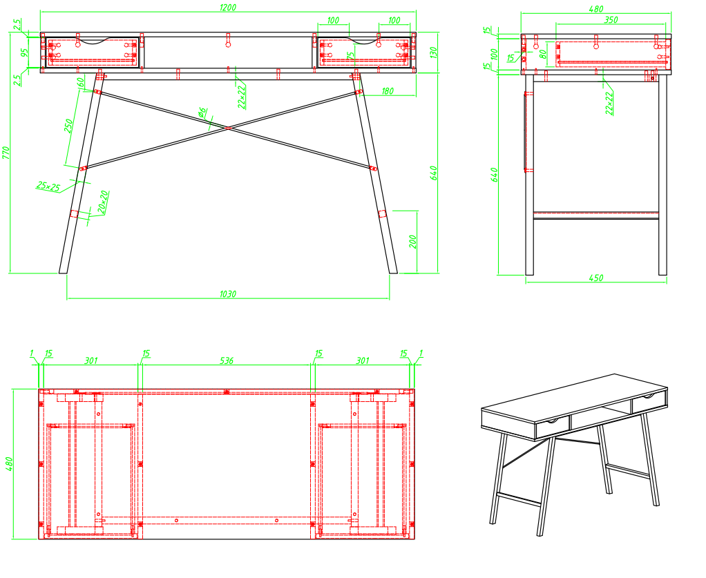 YES4HOMES Computer Desk, Sturdy Home Office Gaming Desk for Laptop, Modern Simple Style Writing Table, Multipurpose Workstation