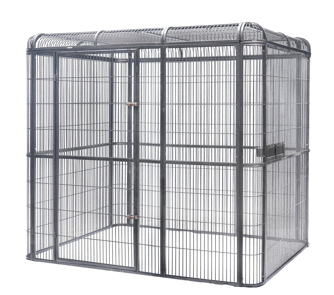 YES4PETS XXXXL Walk-in Bird Cat Dog Chicken Rabbit Cage Pet Parrot Aviary  Perch 219x158x203cm With Green Cover