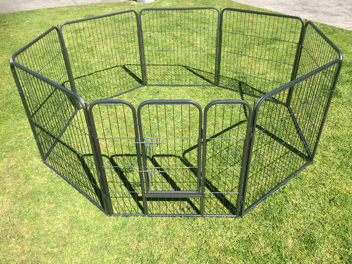 YES4PETS 80 cm Heavy Duty Pet Dog Puppy Cat Rabbit Exercise Playpen Fence With Cover