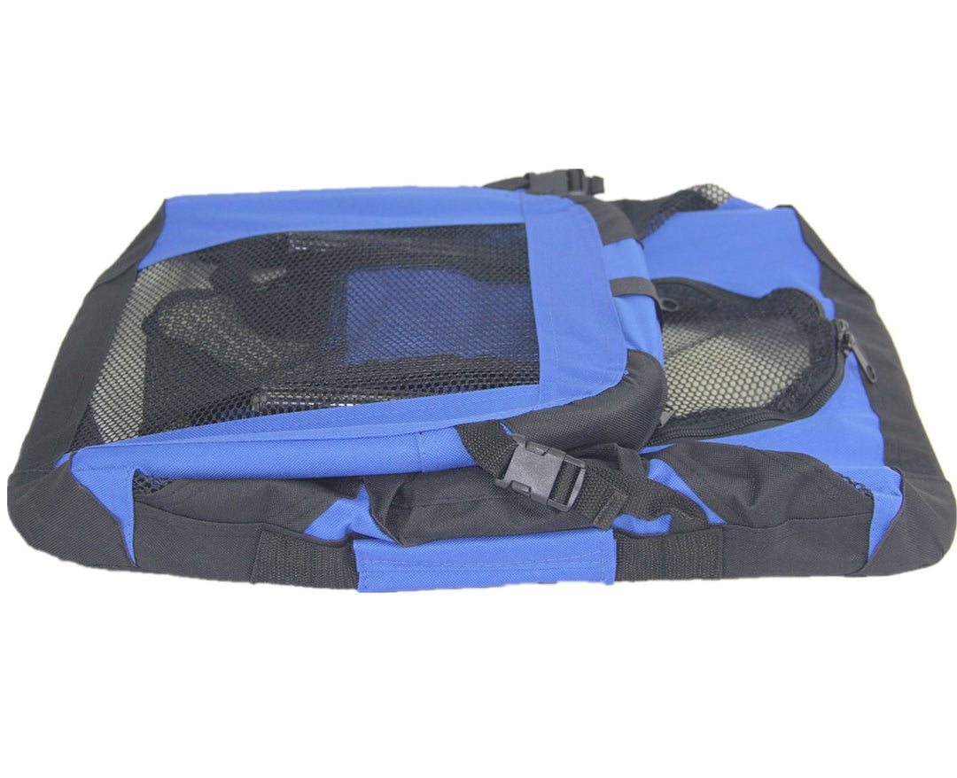 YES4PETS Medium Portable Foldable Dog Cat Rabbit Soft Crate Carrier-Blue