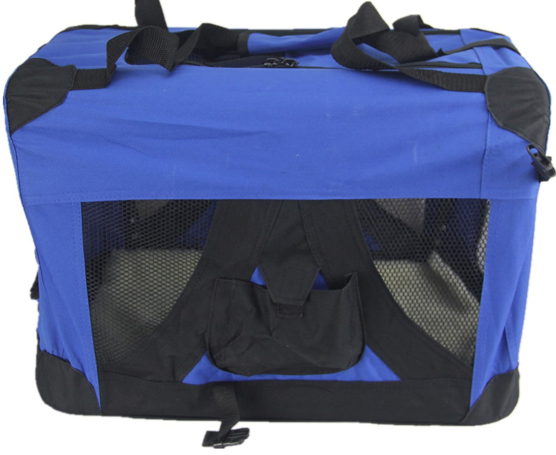 YES4PETS XL Portable Foldable Pet Dog Puppy Cat Soft Crate Cage-Blue