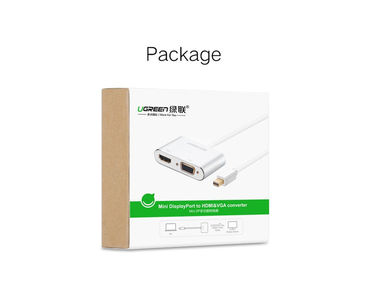 UGREEN Mini DP to HDMI/VGA converter Silver (20421)