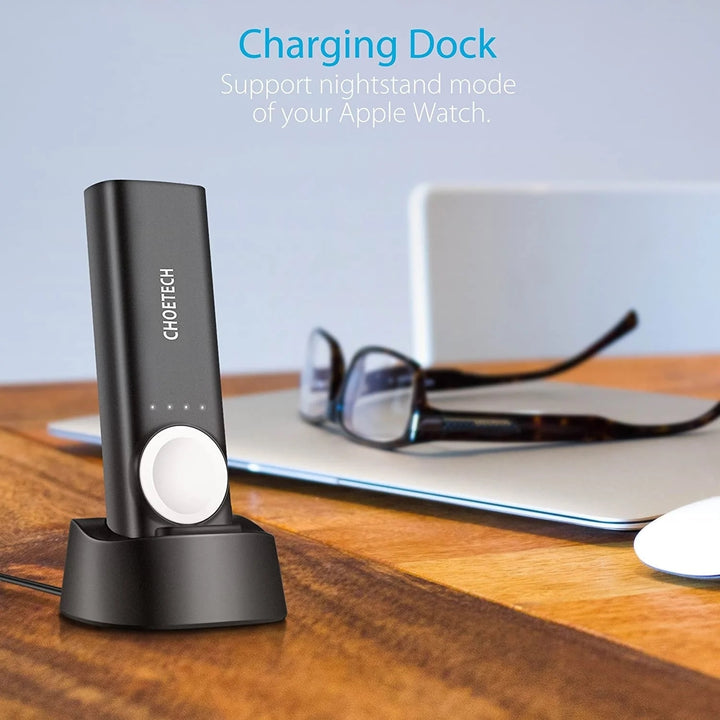 CHOETECH T315 2-in-1 Portable Wireless iWatch Quick Charger 5000mAh Power Bank