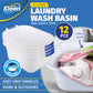 Xtra Kleen 12PCE 12L Laundry Wash Basin Easy Grip Durable Handles 17 x 42cm