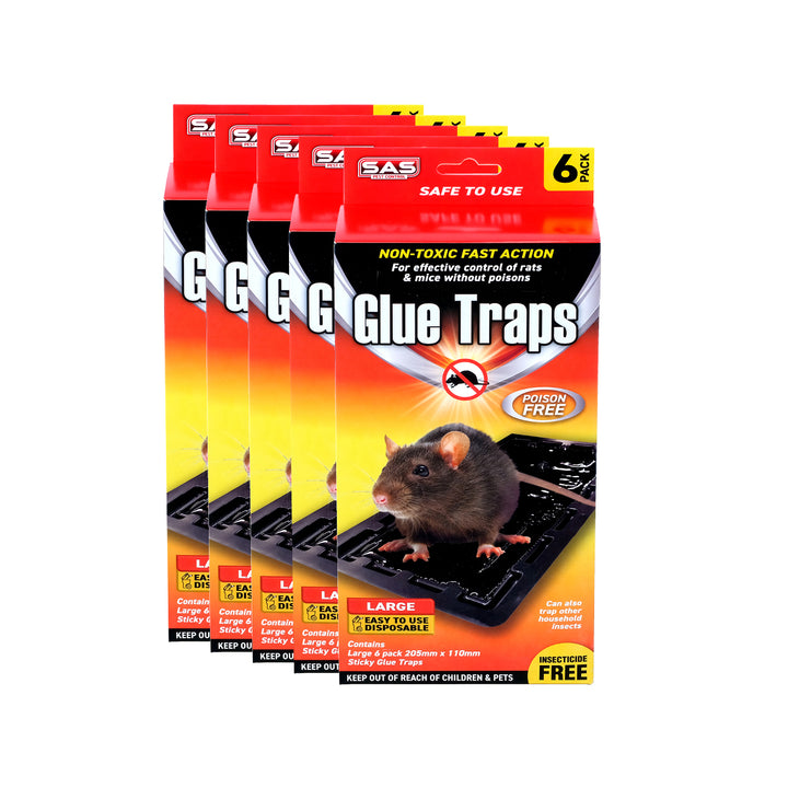 SAS Pest Control 144PCE Rat Mouse Traps Extra Large Super Strong 20.5 x 11cm