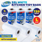 Xtra Kleen 720PCE 35L Kitchen Tidy Bags White Large Tie Handles 58 x 71cm