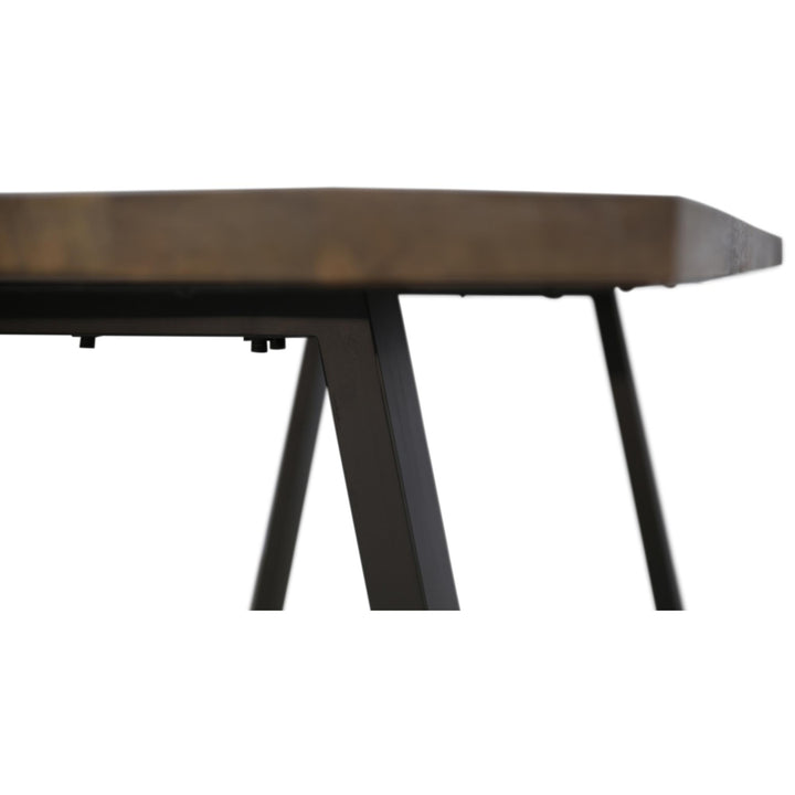 Begonia Dining Table 220cm Live Edge Solid Mango Wood Unique Furniture - Natural