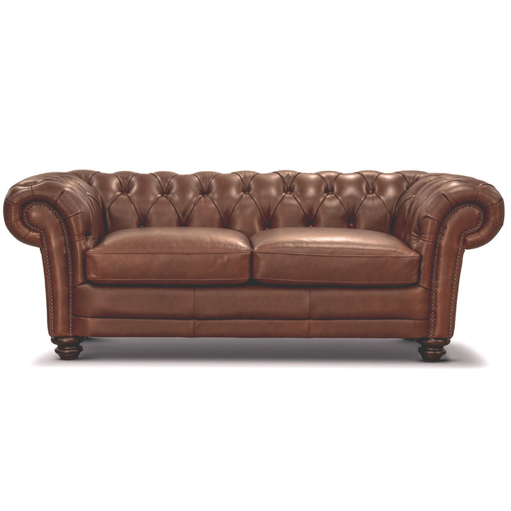 Sonny 2.5 Seater Genuine Leather Sofa Chestfield Lounge Couch - Butterscotch