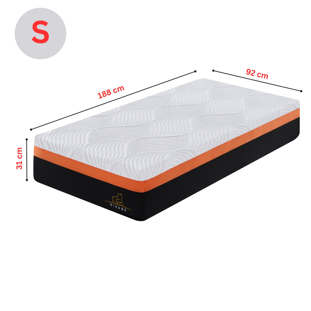 Heavenly Single Size Memory Foam Medium-Firm Feel 31cm Mattress