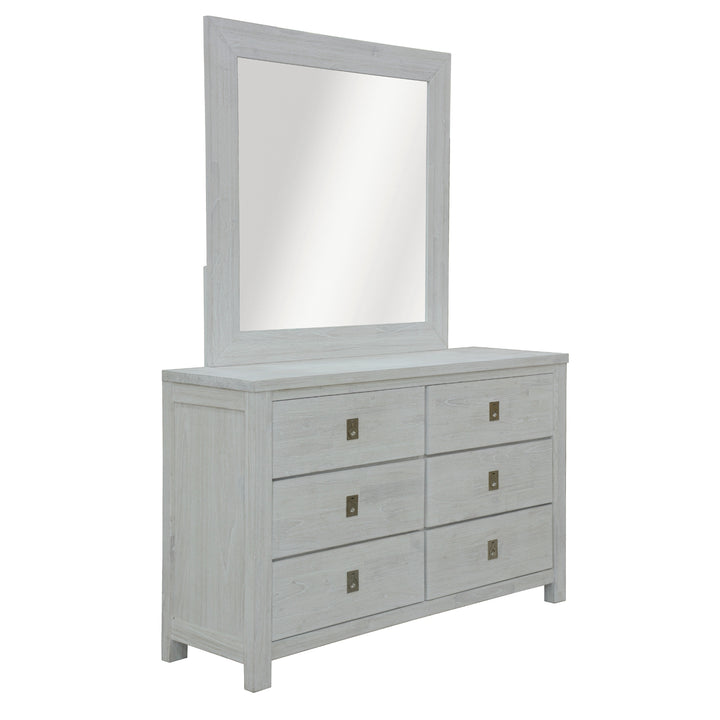 Myer Dresser 6 Chest of Drawers Storage Cabinet White Wash