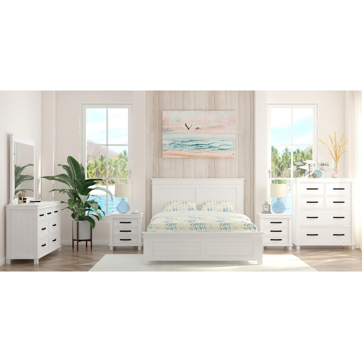 Lily Dresser Mirror 7 Chest of Drawers Tallboy Storage Cabinet - White