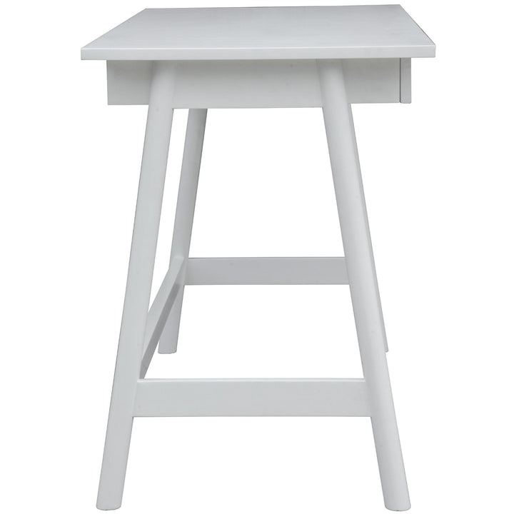 Mindil Office Desk Student Study Table Solid Wooden Timber Frame - White