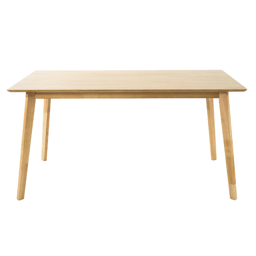 Cusco 150cm Dining Table Scandinavian Style Solid Rubberwood Natural