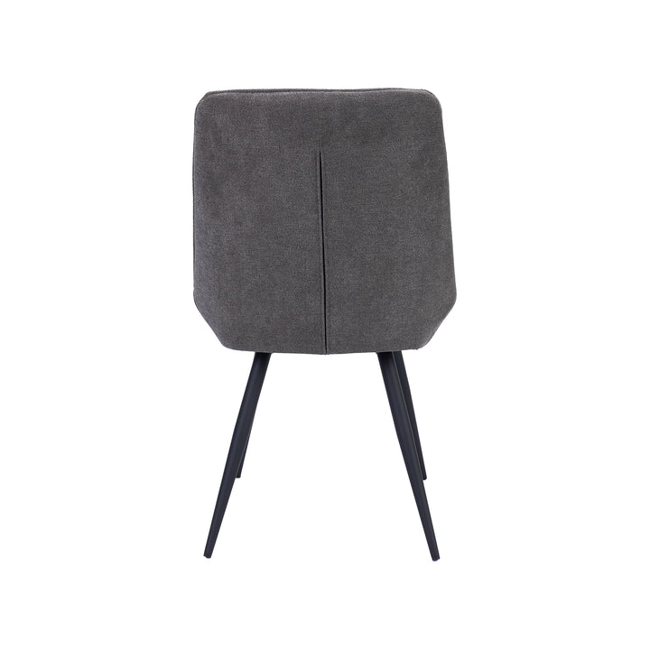 Helenium Dining Chair Set of 4 Fabric Seat with Metal Frame - Graphite