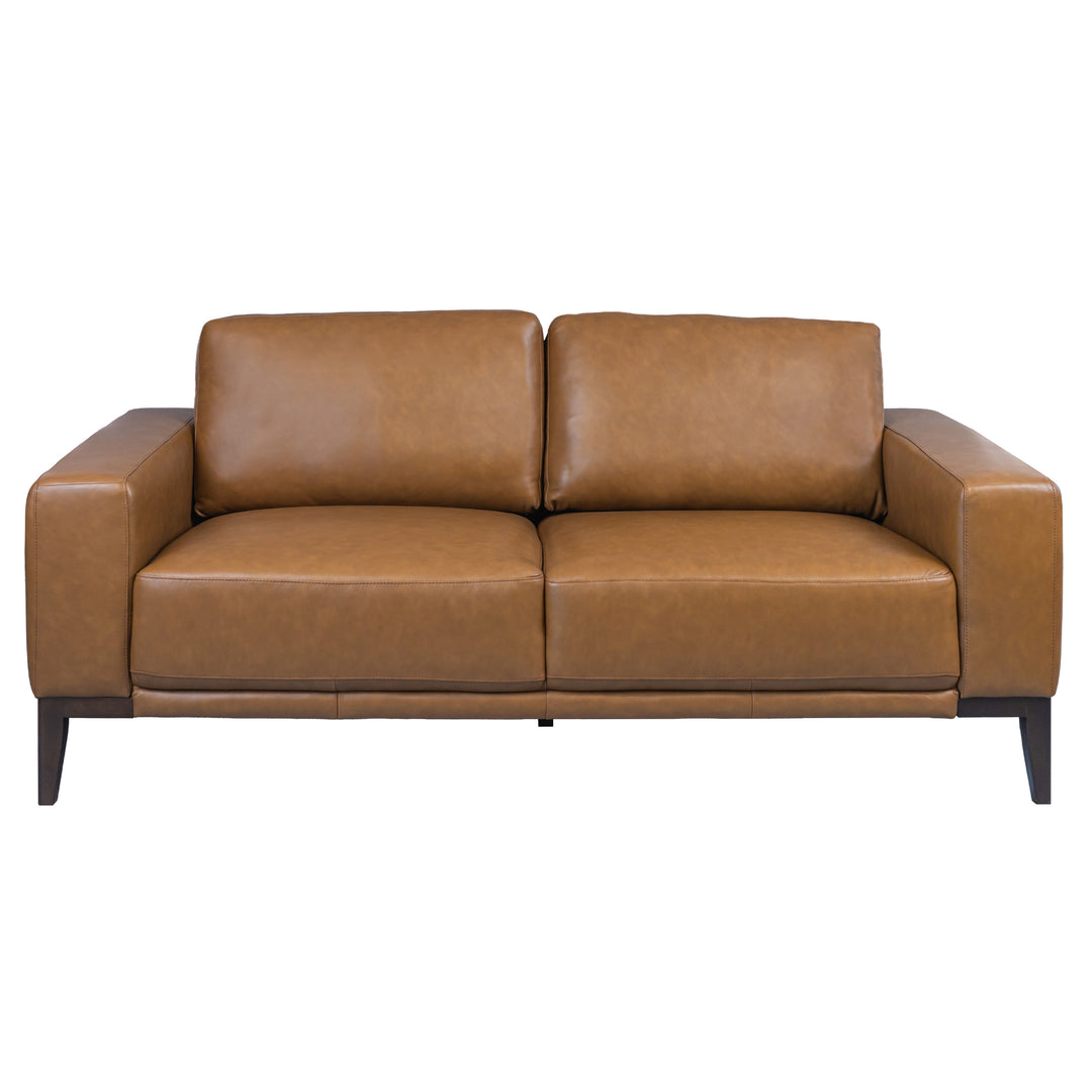 Lorenzo 3 Seater Sofa Leather Upholstered Lounge - Tan