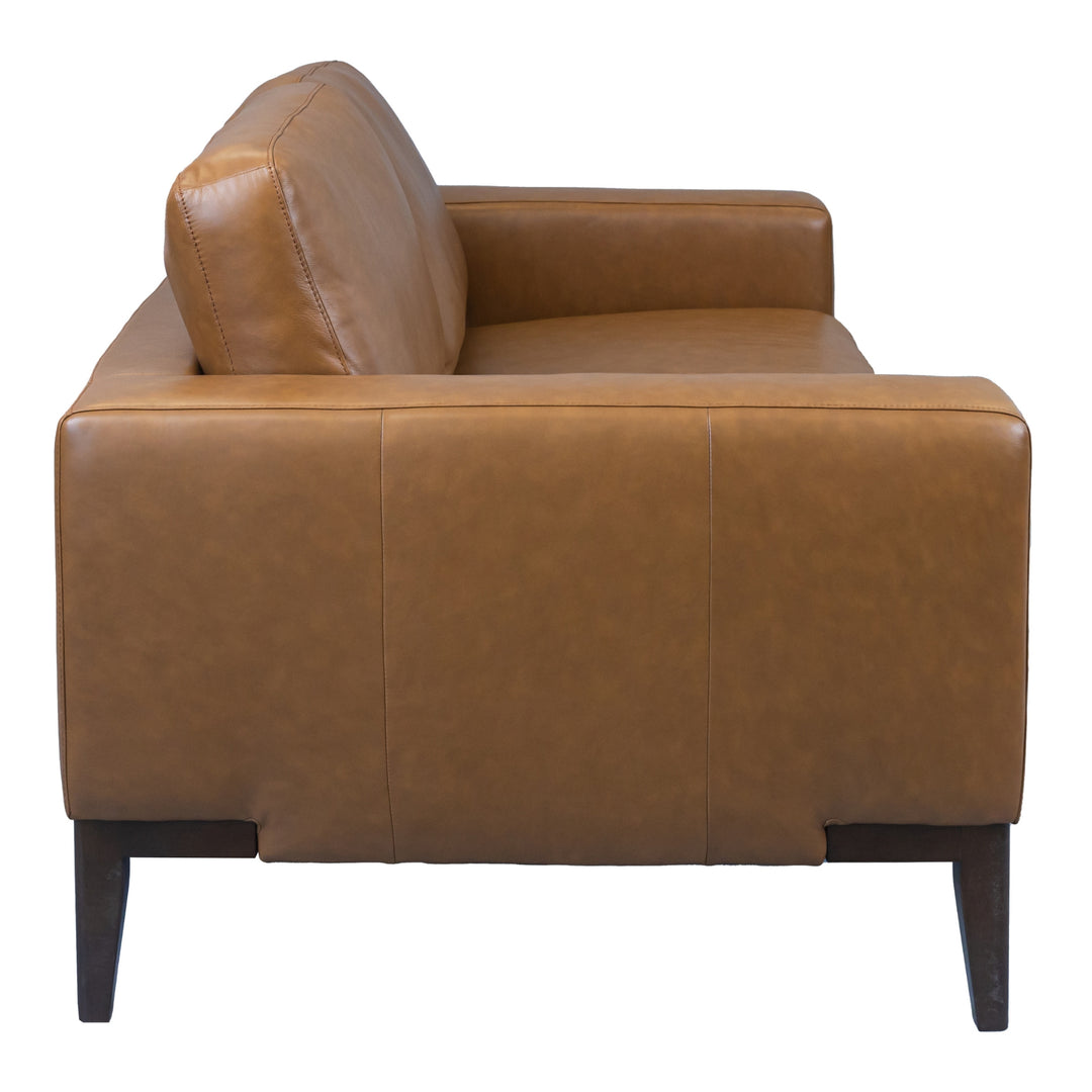 Lorenzo 3 Seater Sofa Leather Upholstered Lounge - Tan