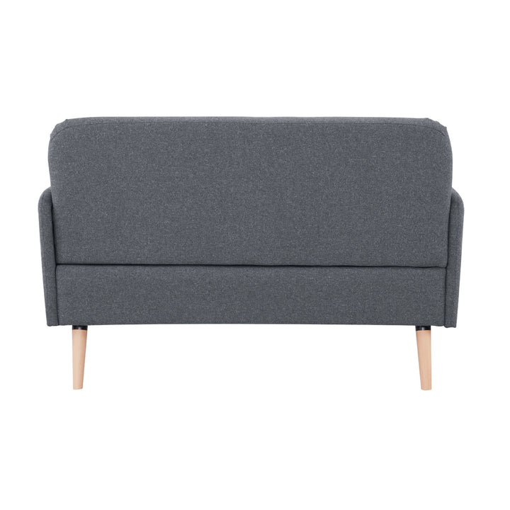 Brianna 2 Seater Sofa Fabric Uplholstered Lounge Couch - Dark Grey