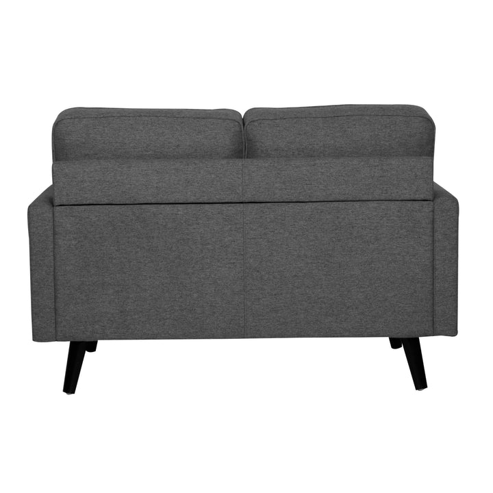 Lexi 2 Seater Sofa Fabric Uplholstered Lounge Couch - Dark Grey