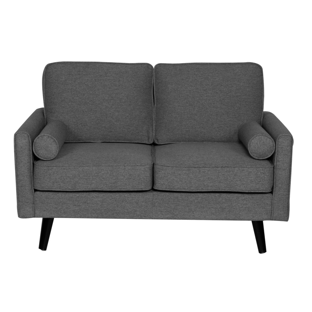 Lexi 2 + 2.5 Seater Sofa Set Fabric Uplholstered Lounge Couch - Dark Grey