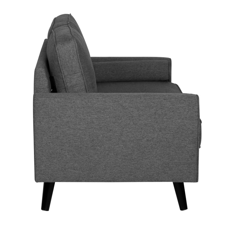 Lexi 2 + 2.5 Seater Sofa Set Fabric Uplholstered Lounge Couch - Dark Grey