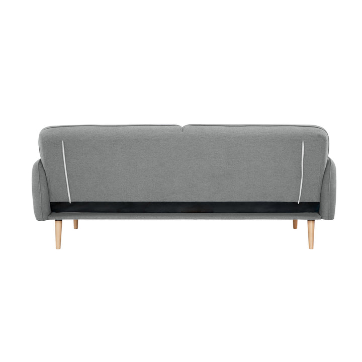 Celia 3 Seater Sofa Queen Bed Fabric Uplholstered Lounge Couch - Light Grey