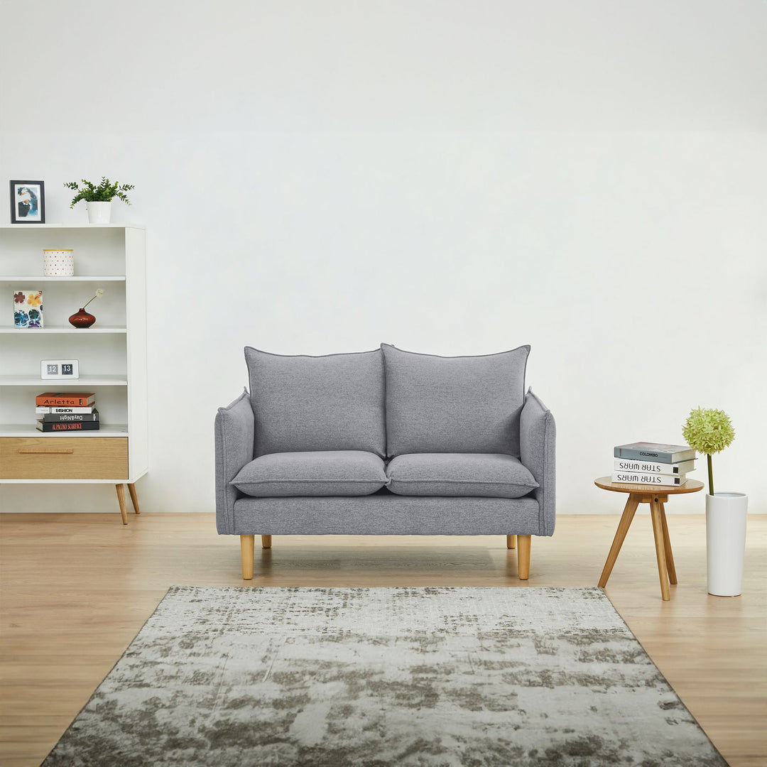 Sinatra 2 Seater Fabric Sofa Lounge Couch Grey