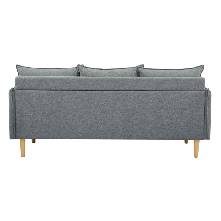 Sinatra 3 Seater Fabric Sofa Lounge Couch Dark Grey