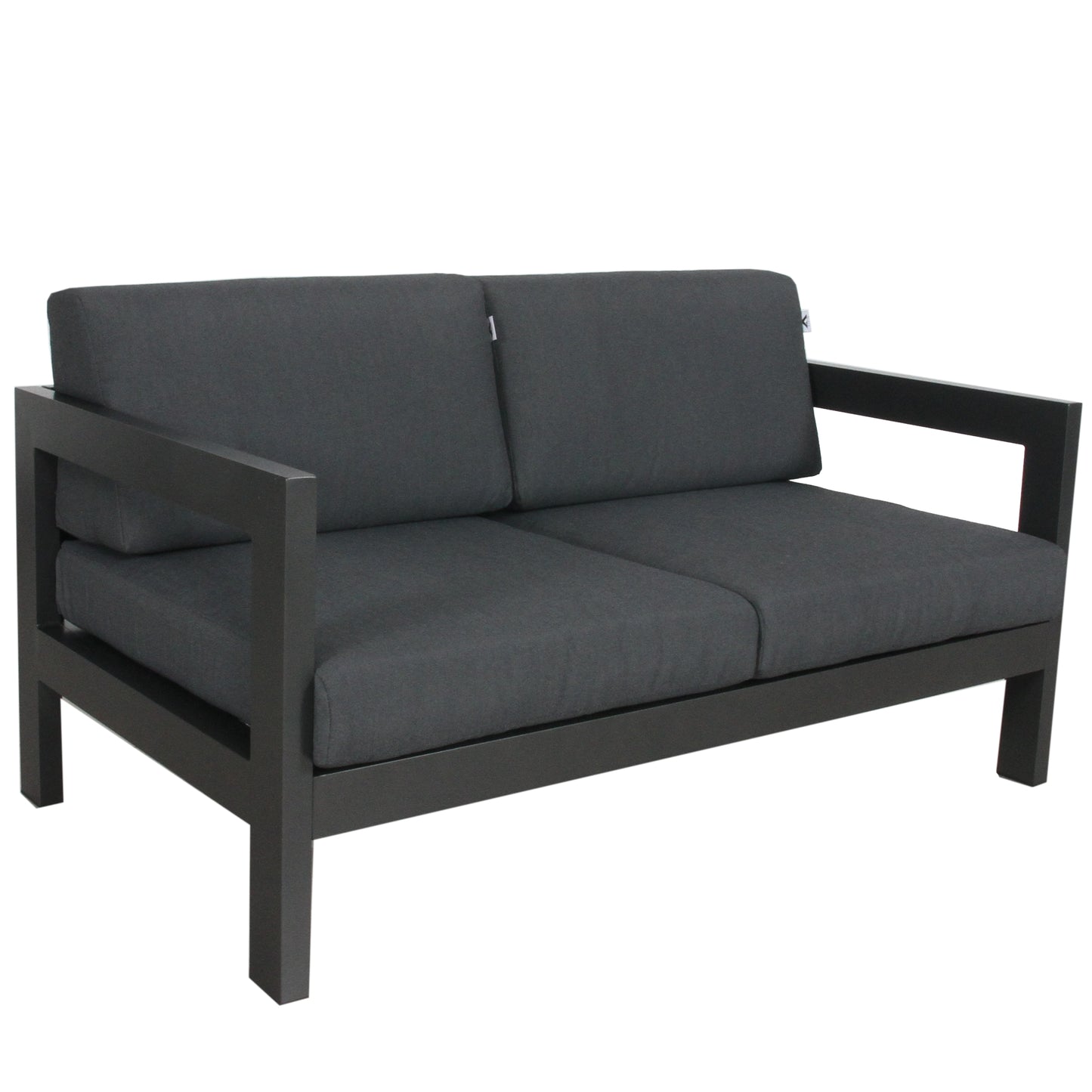 Outie 2pc Set 2+3 Seater Outdoor Sofa Lounge Aluminium Frame Charcoal