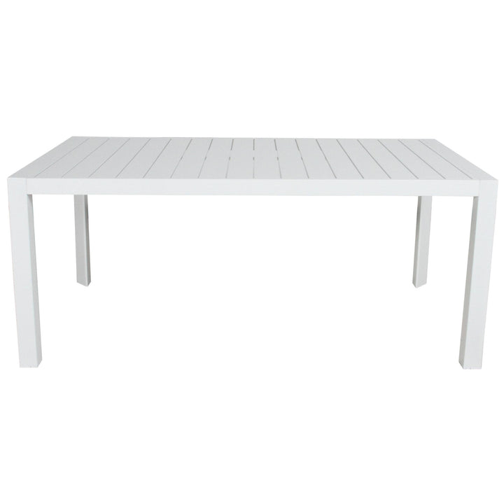 Iberia 178cm Aluminium Outdoor Dining Table White