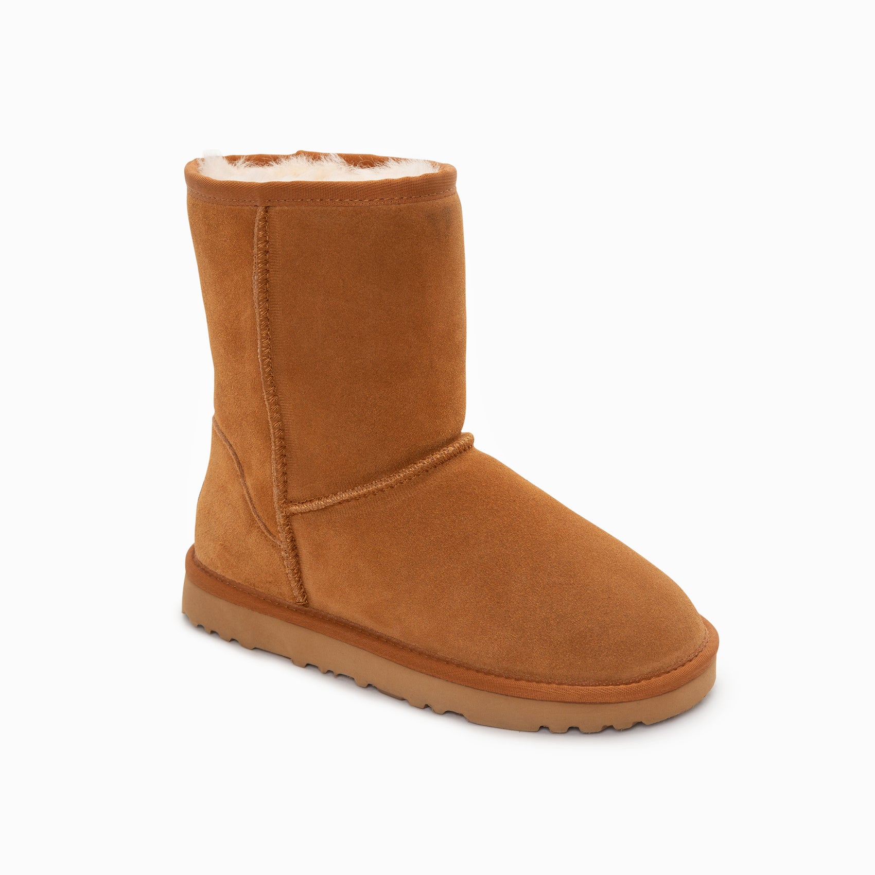 Ugg Boots Genuine Australian Sheepskin Unisex Short Classic Suede (Chestnut, EU41)