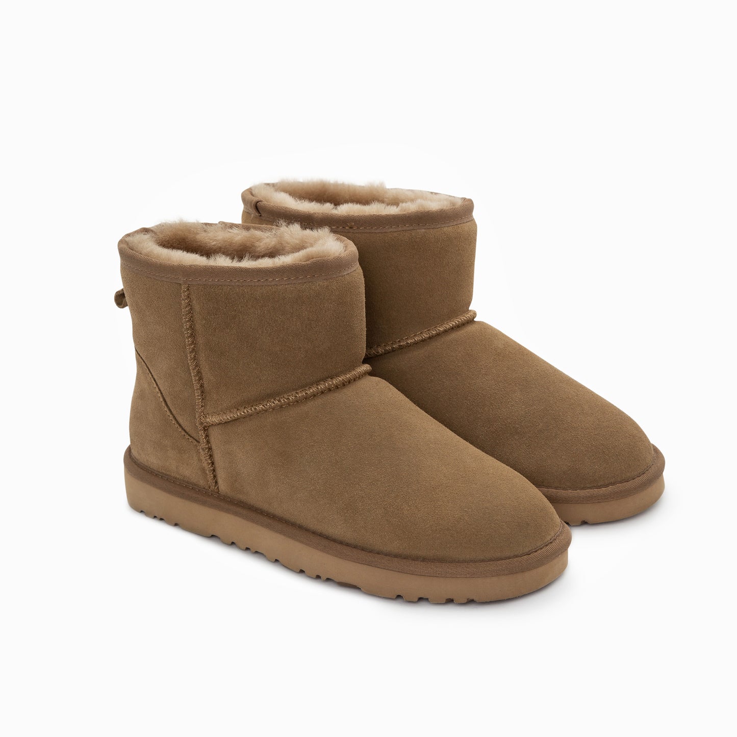 Ugg Boots Genuine Australian Sheepskin Unisex Mini Classic Suede (Olive, EU36)