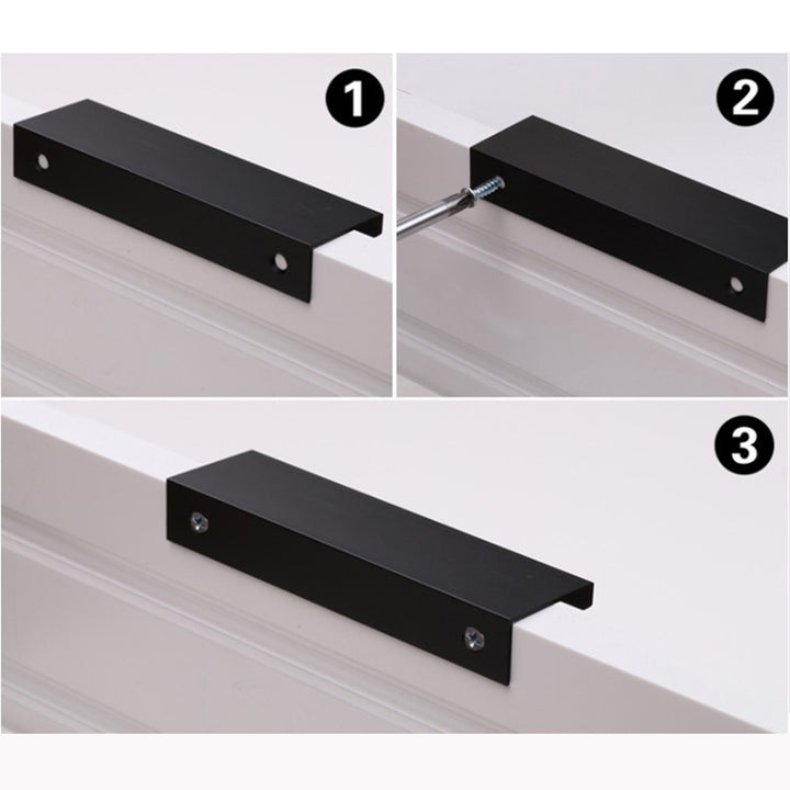 Aluminum Kitchen Cabinet Bar Handles  Drawer Handle Pull white hole to hole 256mm